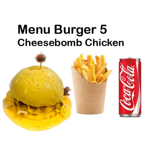 114) Menu Burger 5 ( Cheese Bomb Checken)