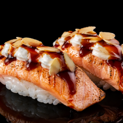 Nigiri Salmone mandorle