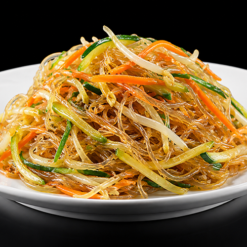 Spaghetti di soia con verdure