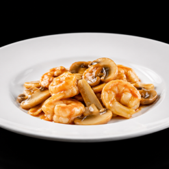 Gamberi Funghi e Bambu